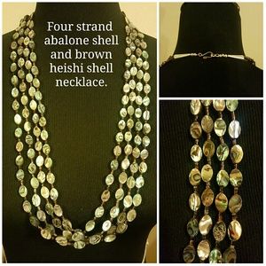 Abalone shell and heishi necklace